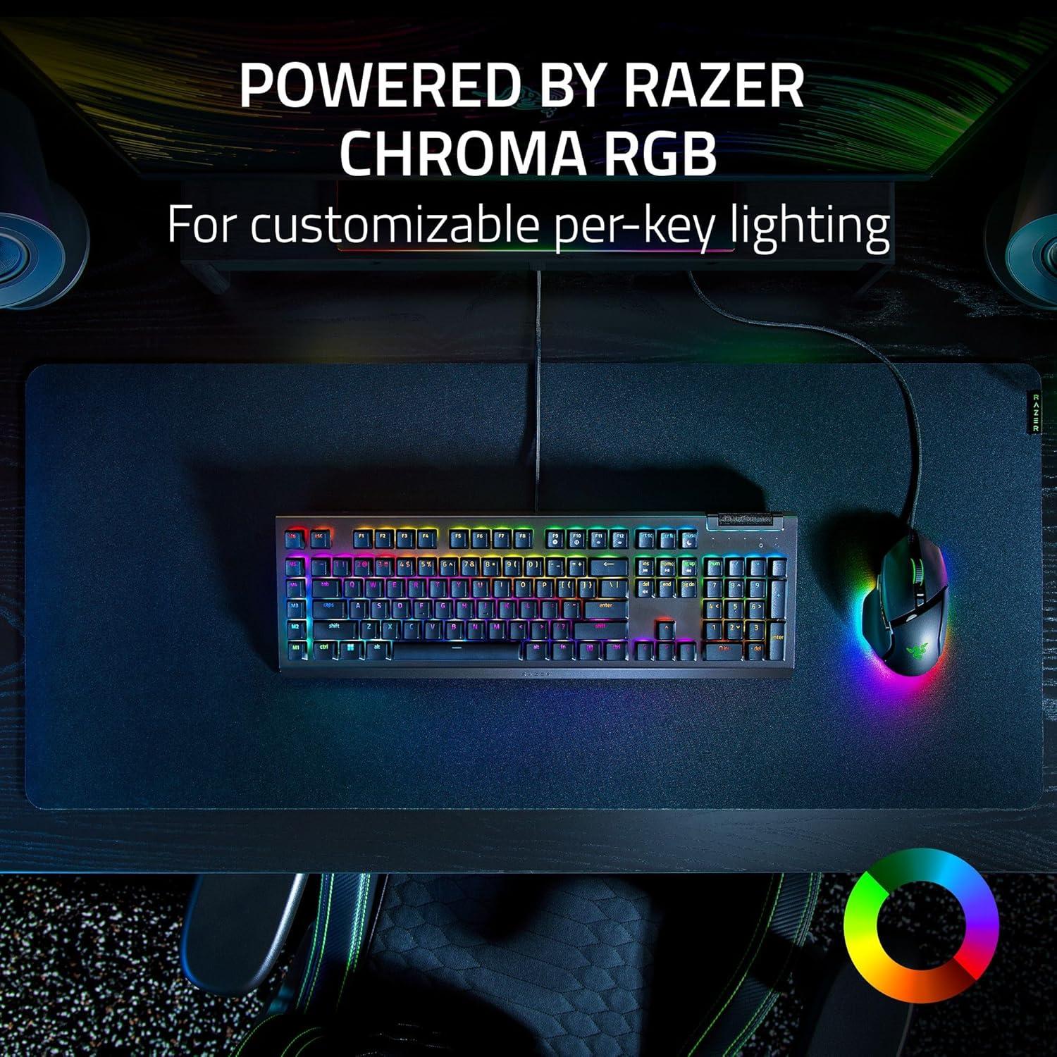 Teclado Mecánico Razer BlackWidow V4 X - Interruptores Amarillos, RGB
