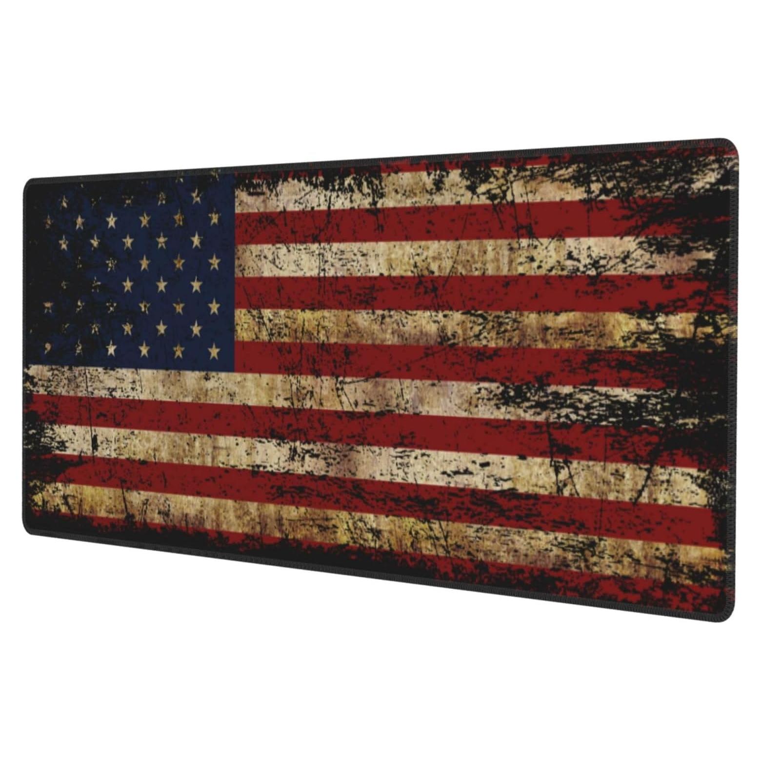 Alfombrilla de Ratón Giinly Bandera Americana 80x30cm Antideslizante