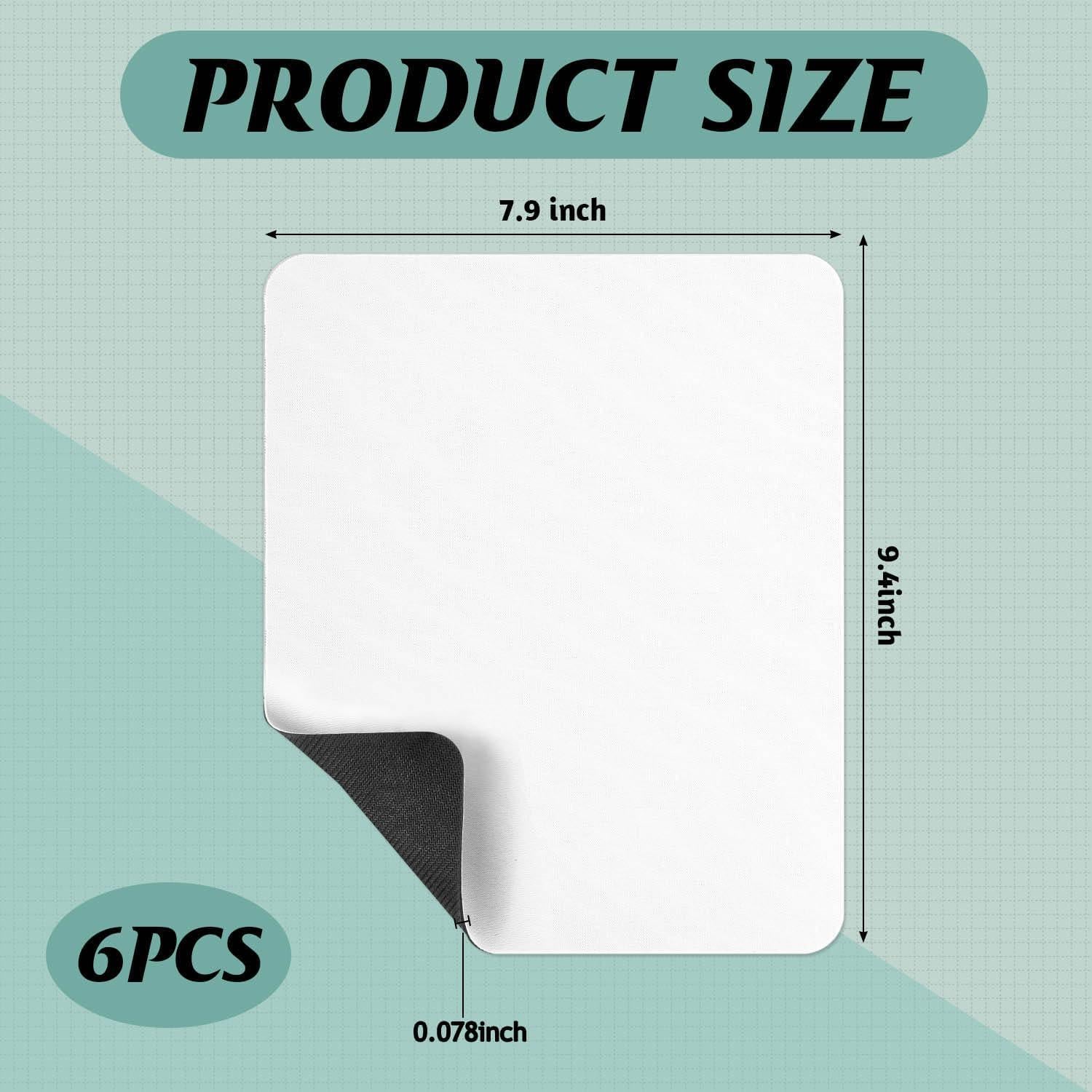 6 Almohadillas de Ratón GCTWFYK para Sublimación 20x24cm