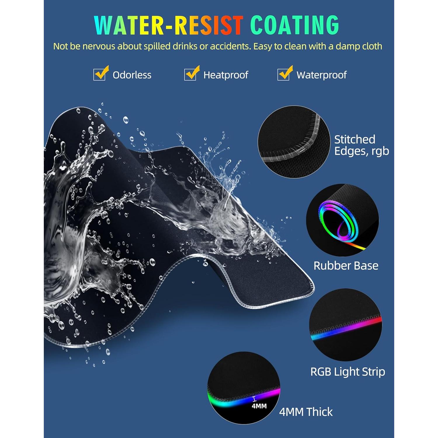 Alfombrilla de Carga Inalámbrica ExtreLife 80x40cm RGB