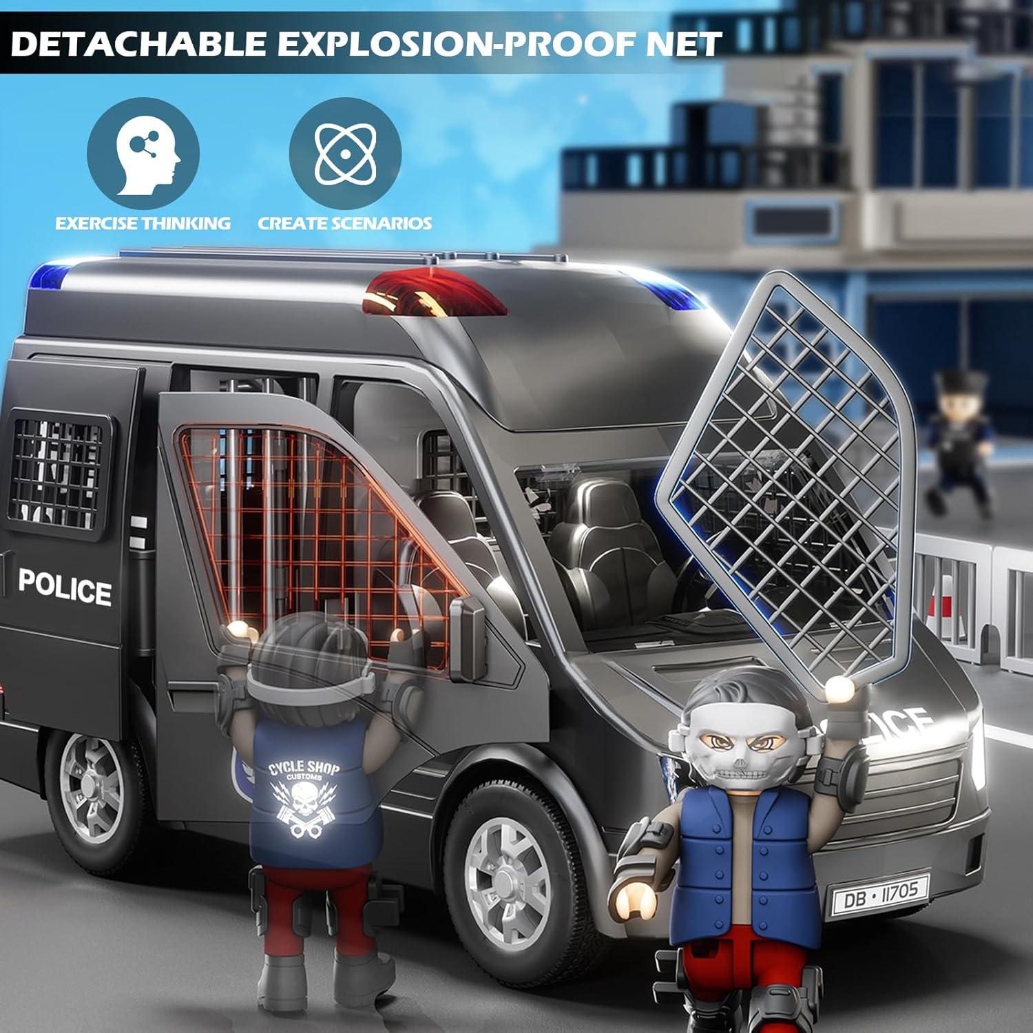 Camión de Juguete Policía Doloowee 29.5x14.5 cm Luces Sonidos