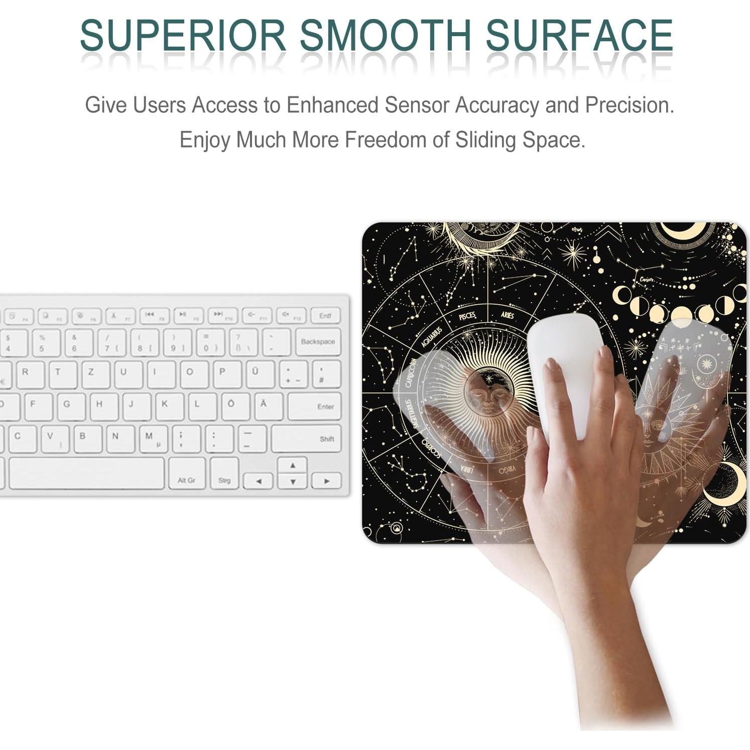 Alfombrilla de Ratón HOMKUMY Amarilla 24x20 cm Antideslizante