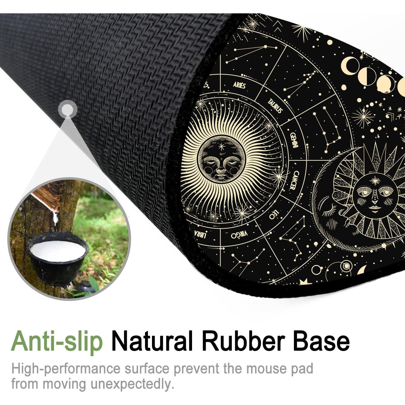 Alfombrilla de Ratón HOMKUMY Amarilla 24x20 cm Antideslizante