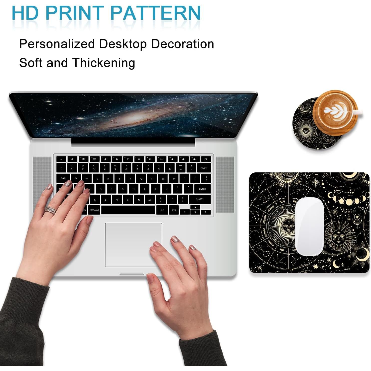 Alfombrilla de Ratón HOMKUMY Amarilla 24x20 cm Antideslizante