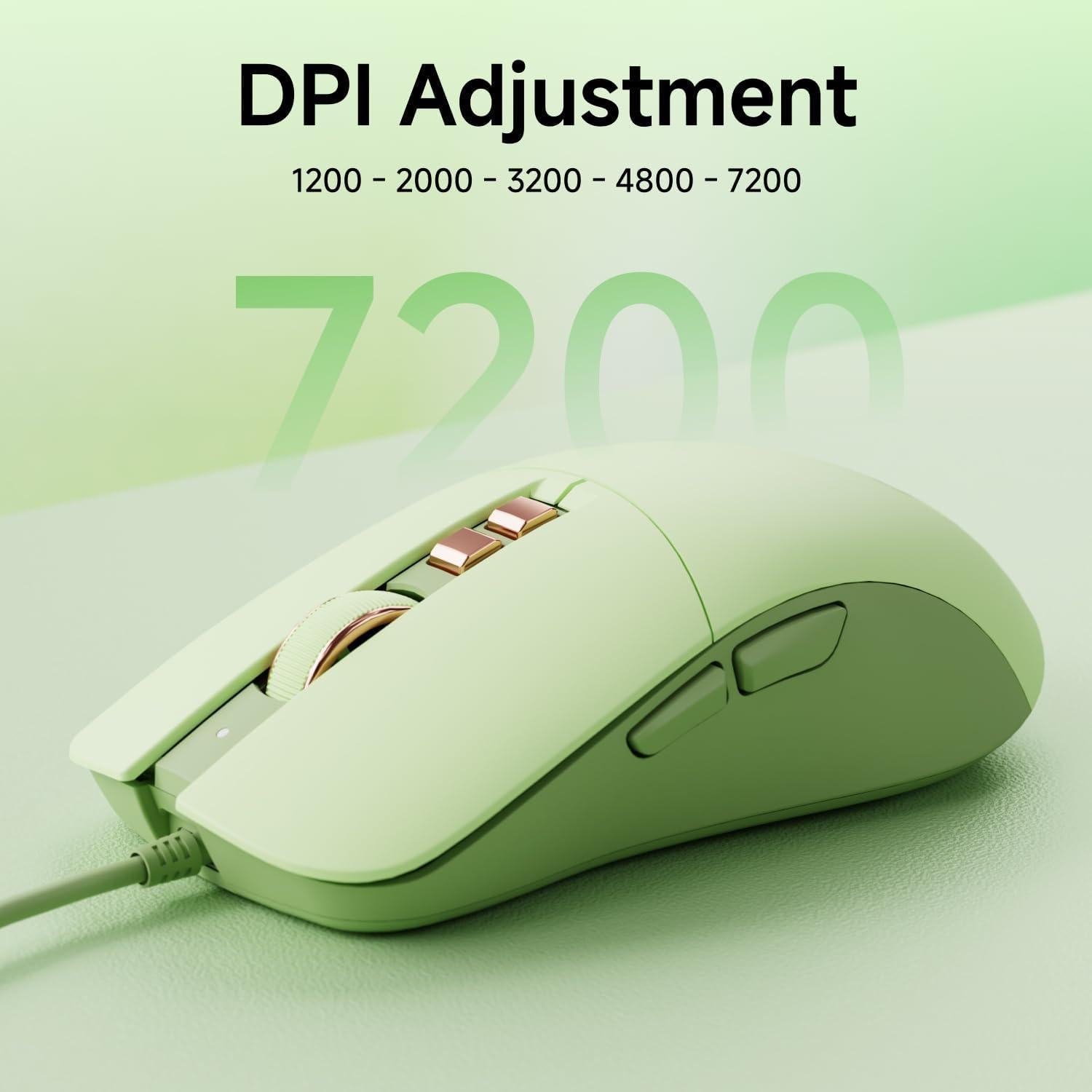 Combo Teclado Mecánico EWEADN con Ratón Cableado Verde