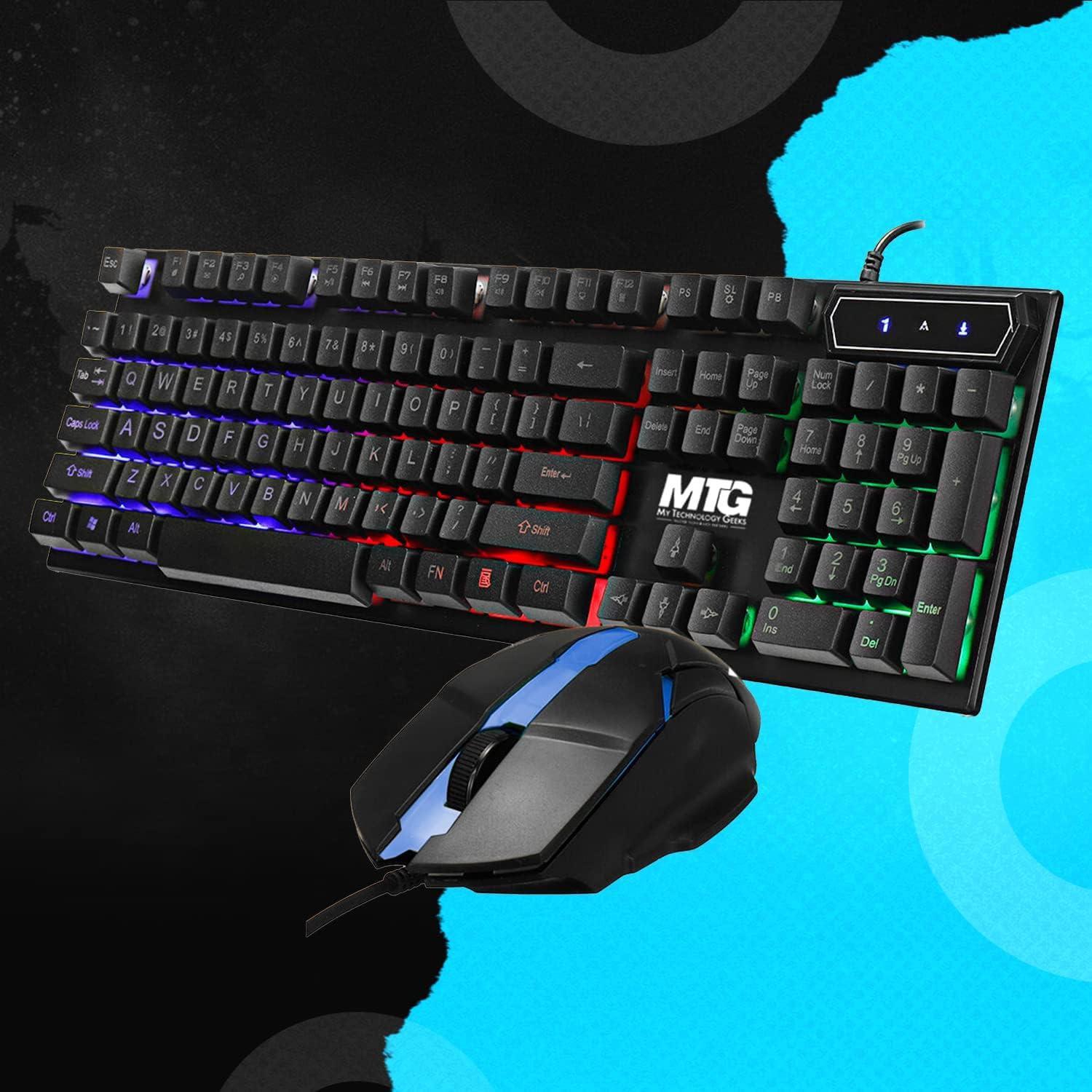 Teclado y Ratón Mecánico RGB MTG - 104 Teclas, 3 Botones