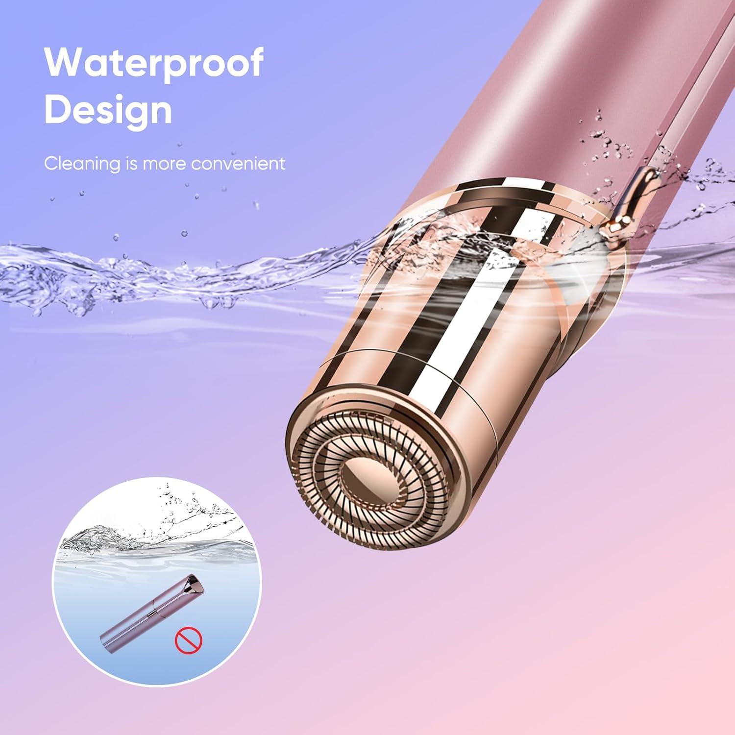 Afeitadora Facial Indolora Xinvinx Oro Rosa Recargable USB