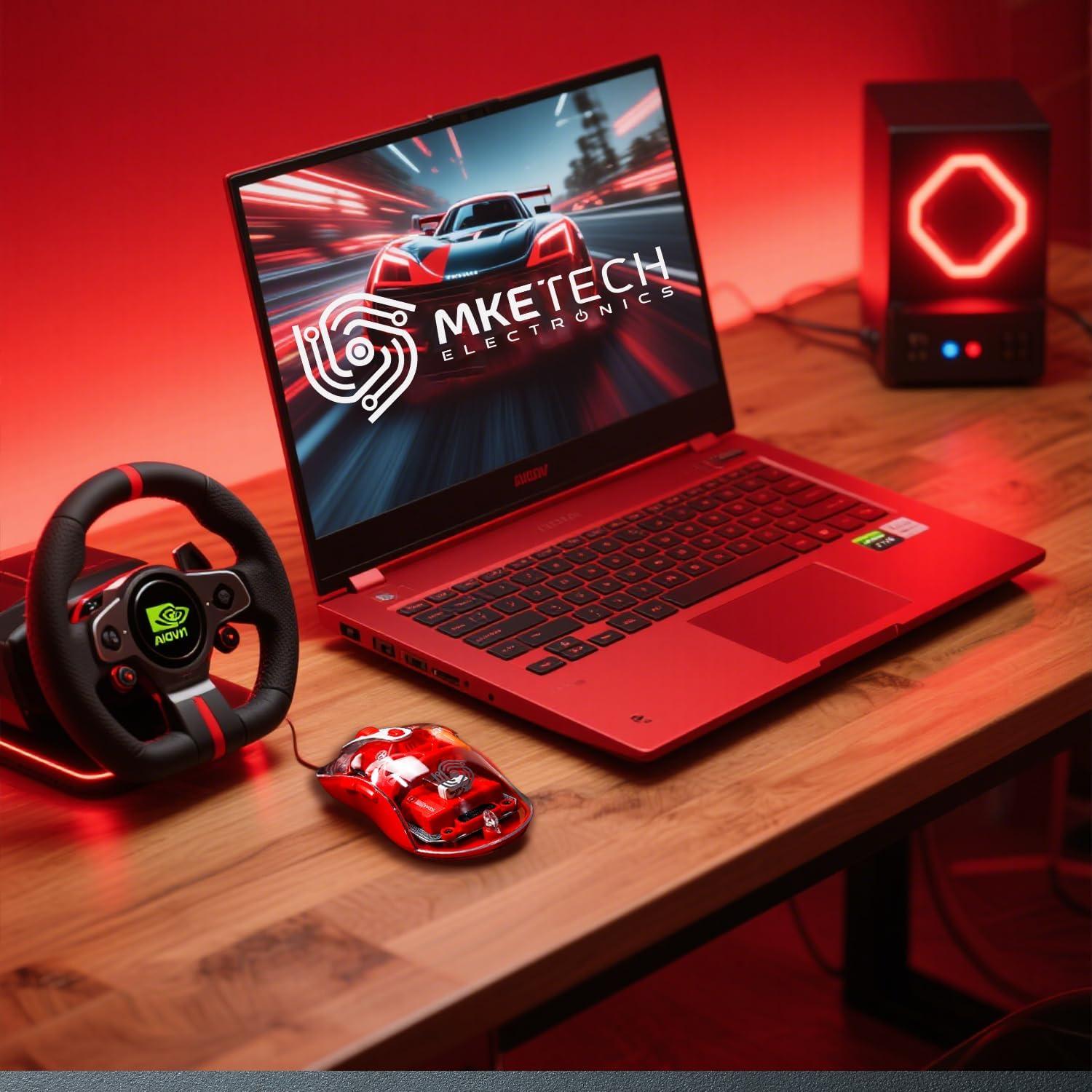 Ratón Gaming Inalámbrico MKETECH Transparente RGB DPI Ajustable