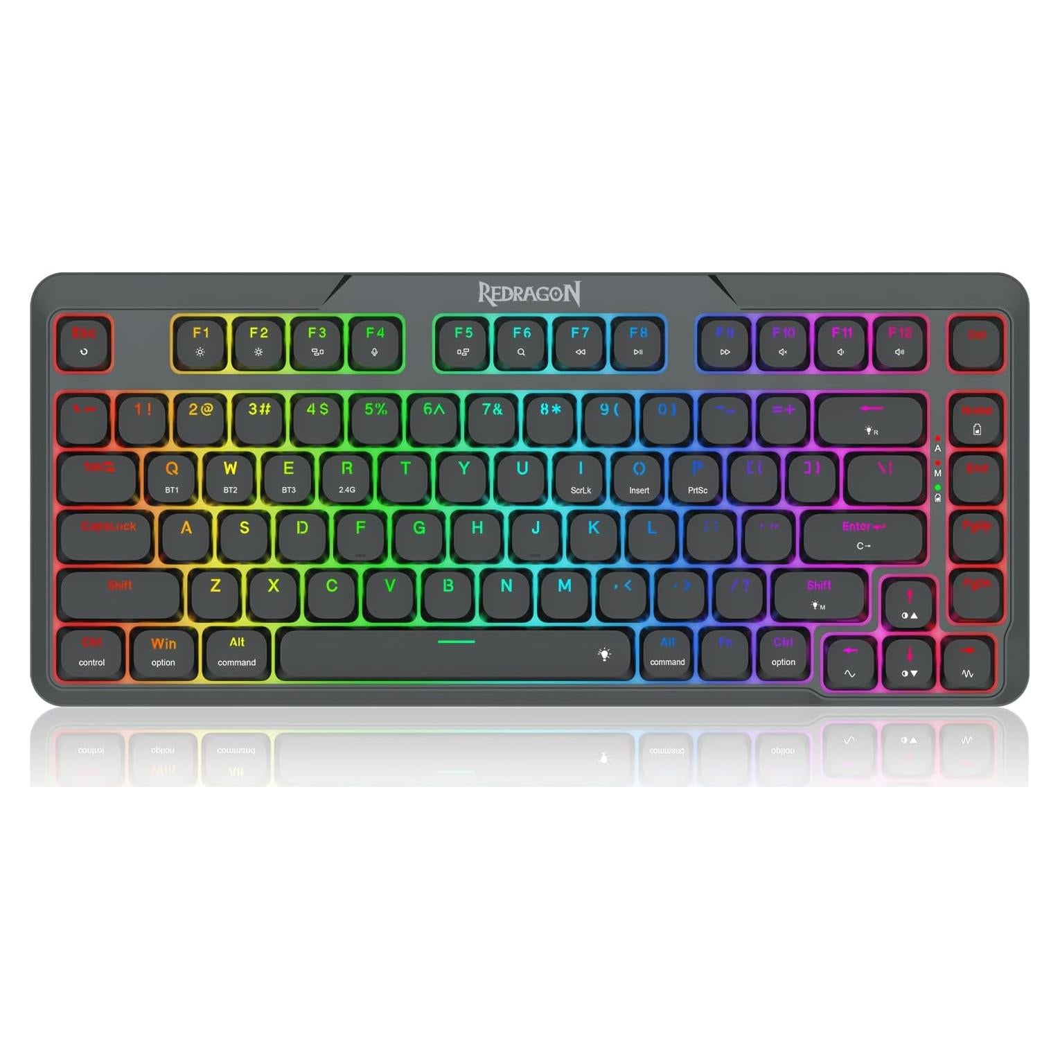 Teclado Gaming Inalámbrico Redragon K706 PRO 82 Teclas RGB