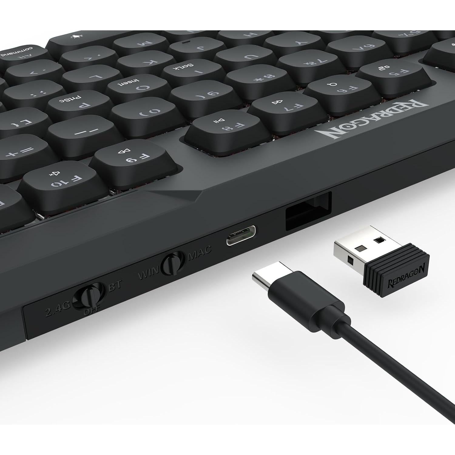 Teclado Gaming Inalámbrico Redragon K706 PRO 82 Teclas RGB