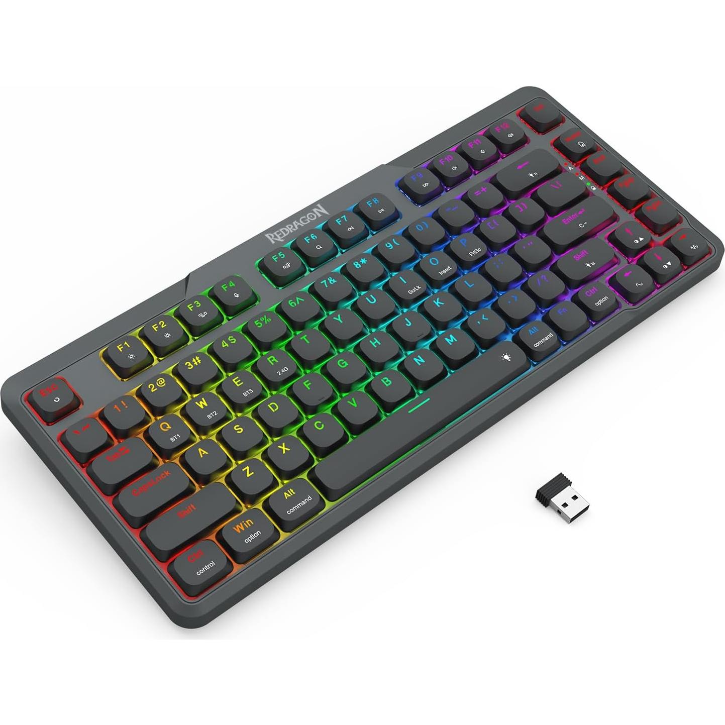 Teclado Gaming Inalámbrico Redragon K706 PRO 82 Teclas RGB