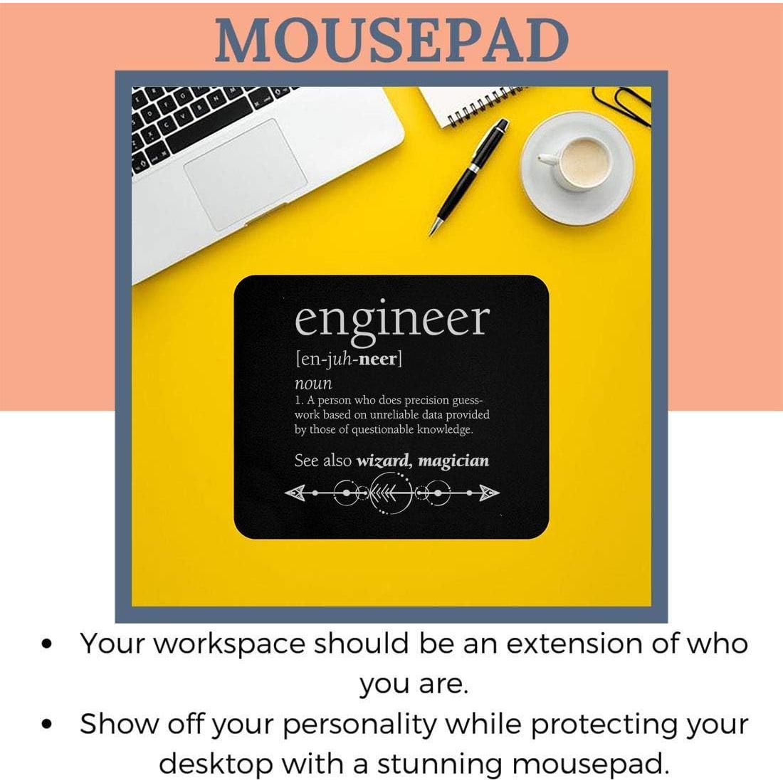Alfombrilla de Ratón Divertida Yelure - Definición Ingeniero 23.5x19.7cm