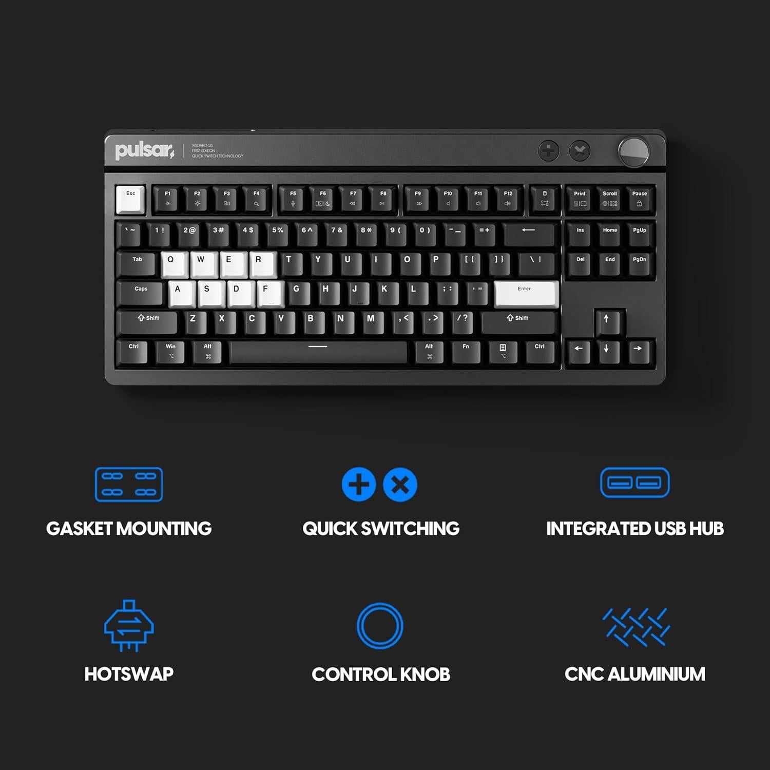 Teclado Mecánico Pulsar XBOARD QS TKL RGB Intercambiable