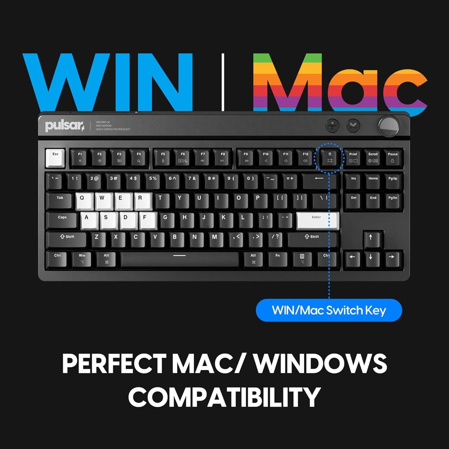 Teclado Mecánico Pulsar XBOARD QS TKL RGB Intercambiable