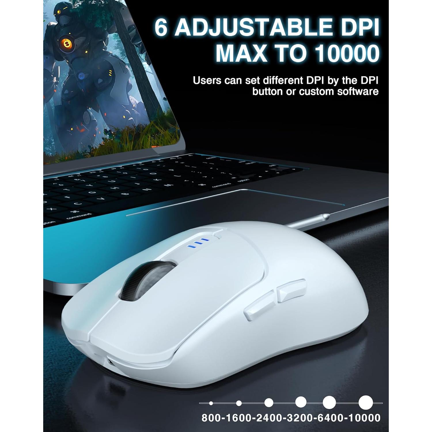 AULA SC580 Ratón Gaming Inalámbrico 10000DPI + Teclado Mecánico RGB