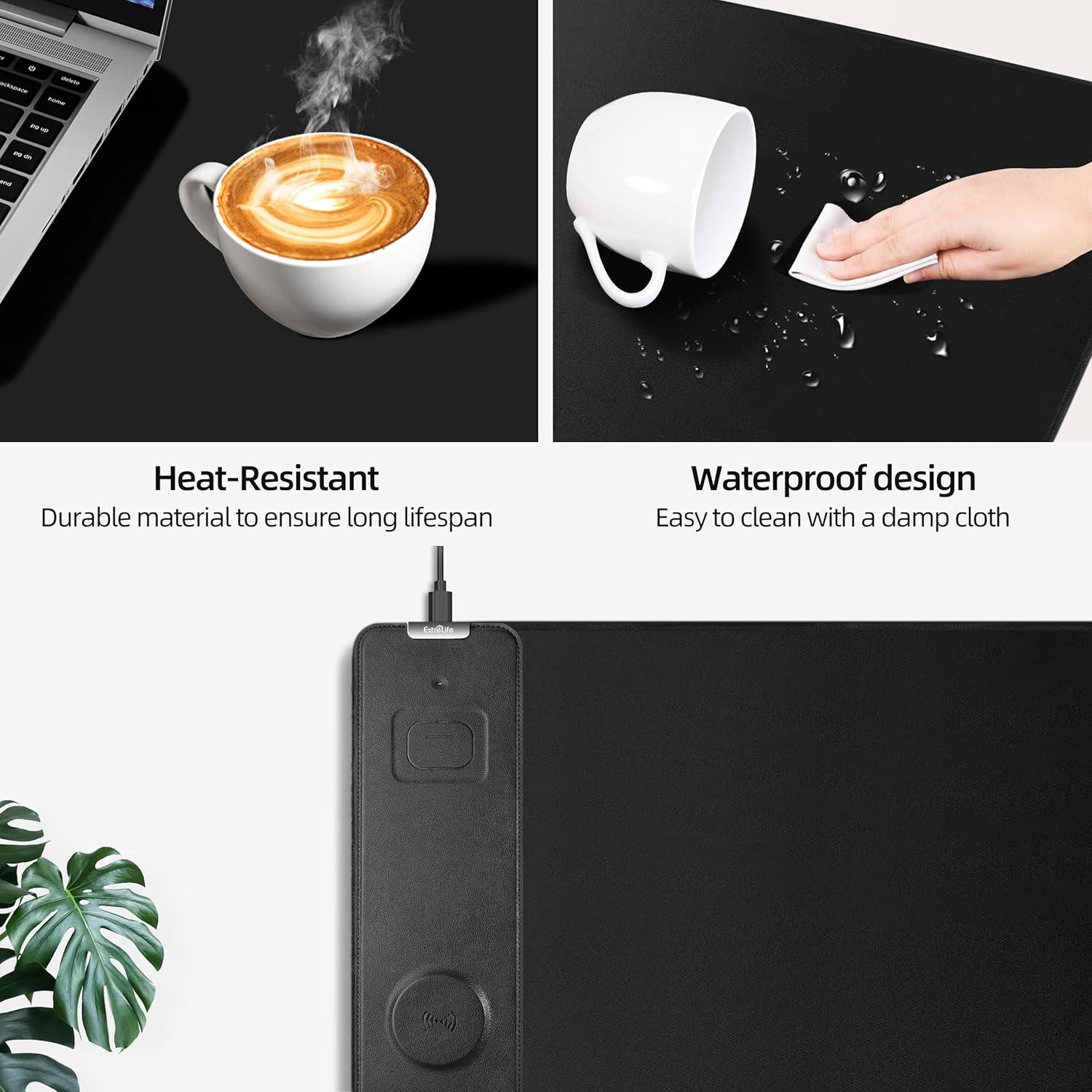 Alfombrilla de Mouse ExtreLife XXL con Carga Inalámbrica 15W