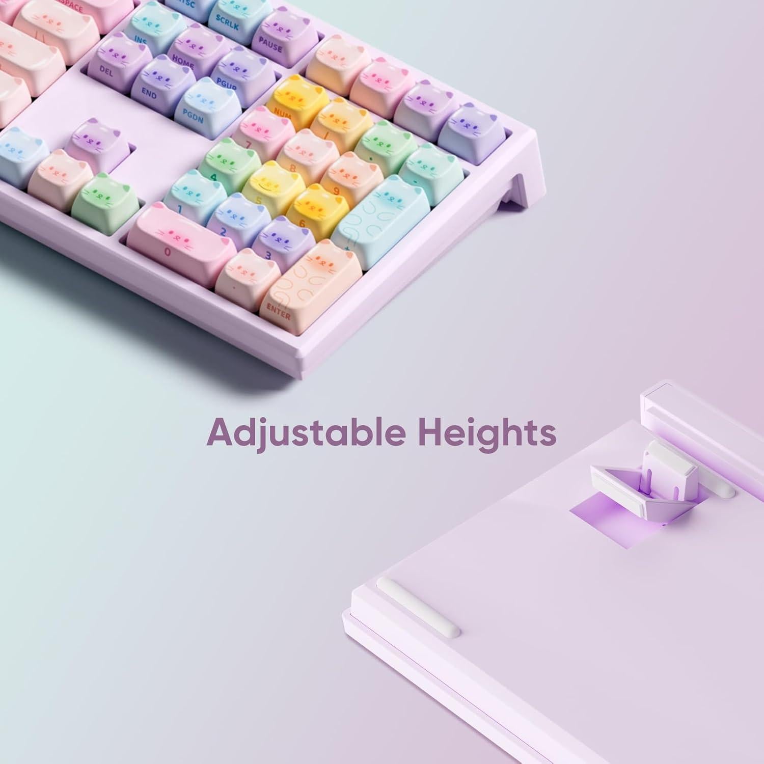 Teclado Mecánico Akko MG108B Gatos Coloridos Hot-Swappable