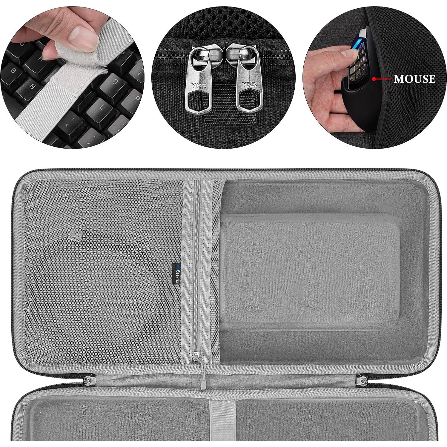 Funda Dura para Teclado TKL GEEKRIA Gris Oscuro 39x18.5cm