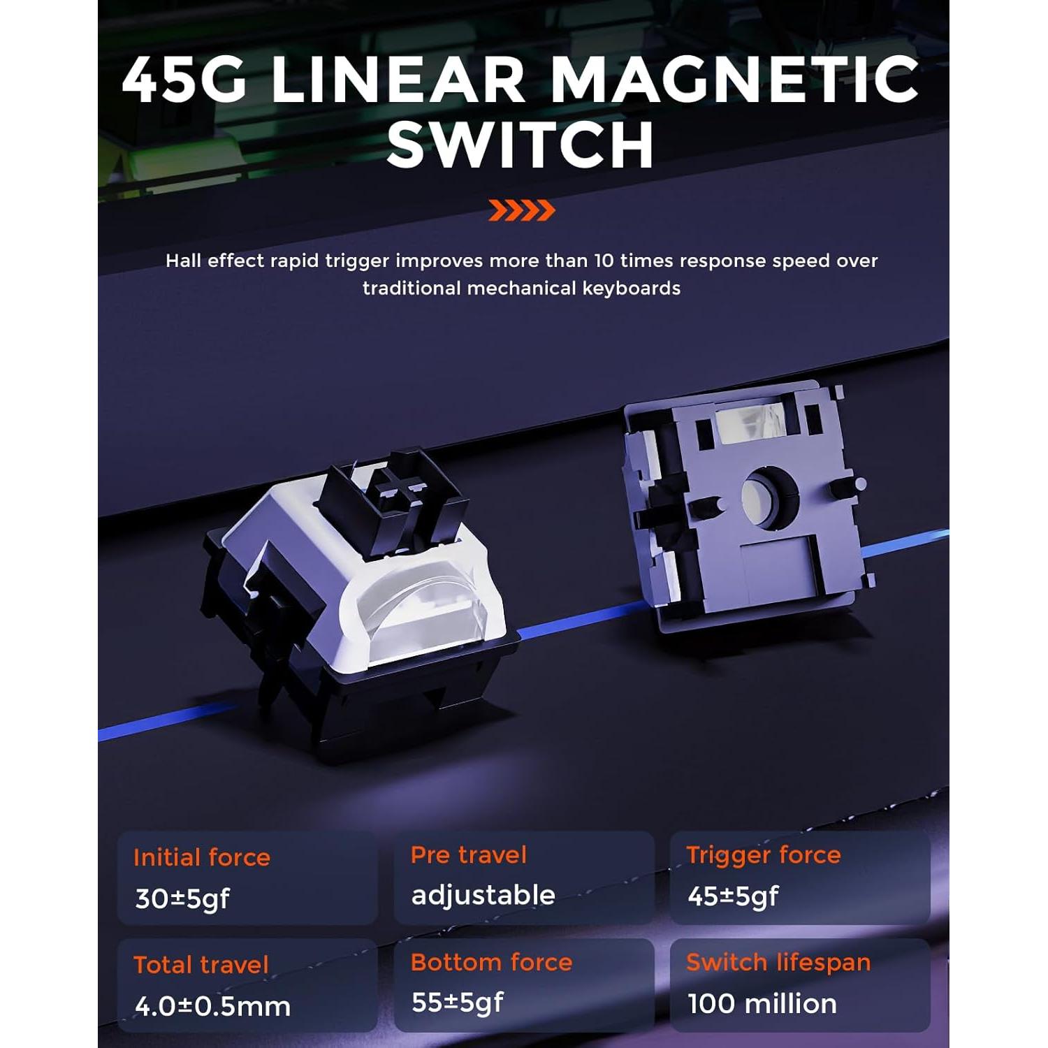 Teclado Gaming DAREU EK75RT TKL Magnético RGB 75%