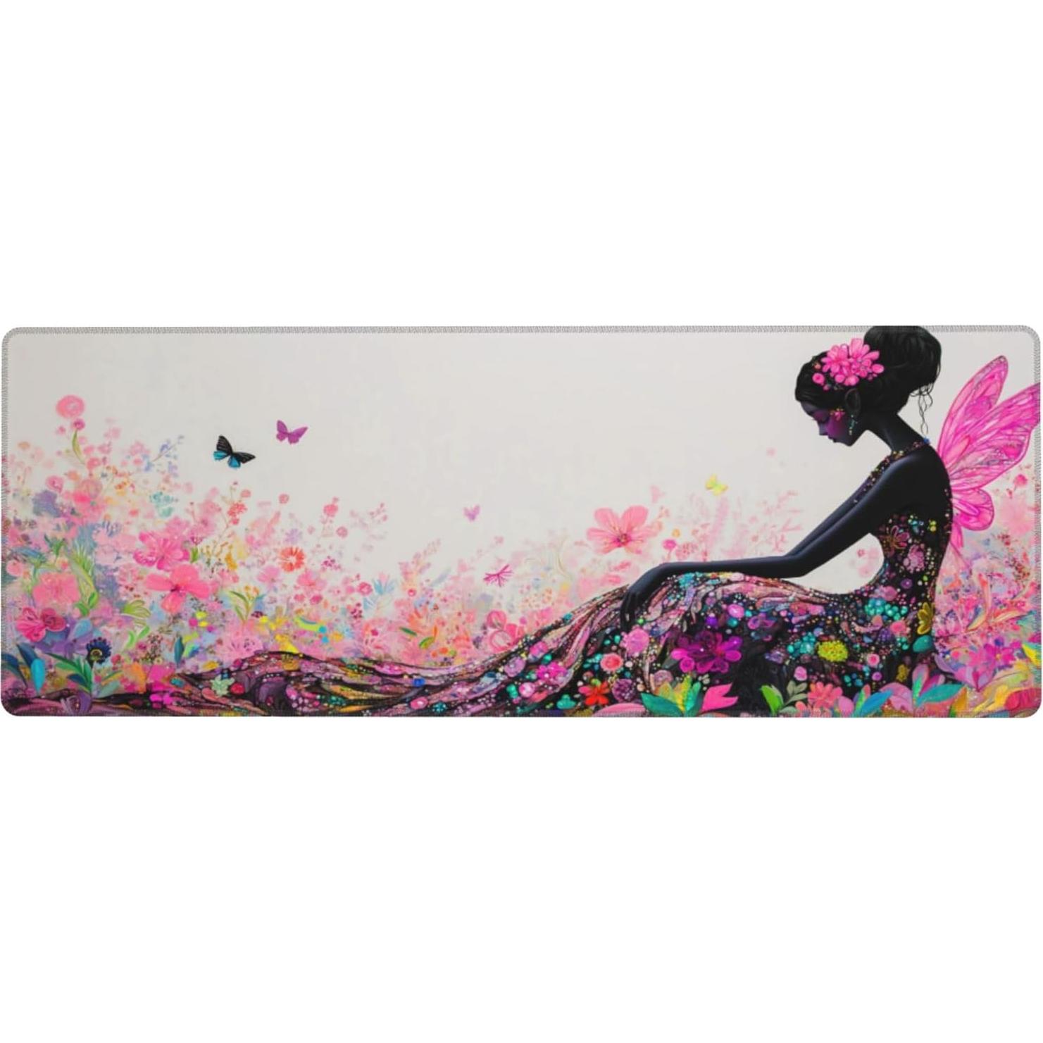 Alfombrilla de Ratón Grande Mqtzyiwx Rosa 80x30cm Antideslizante