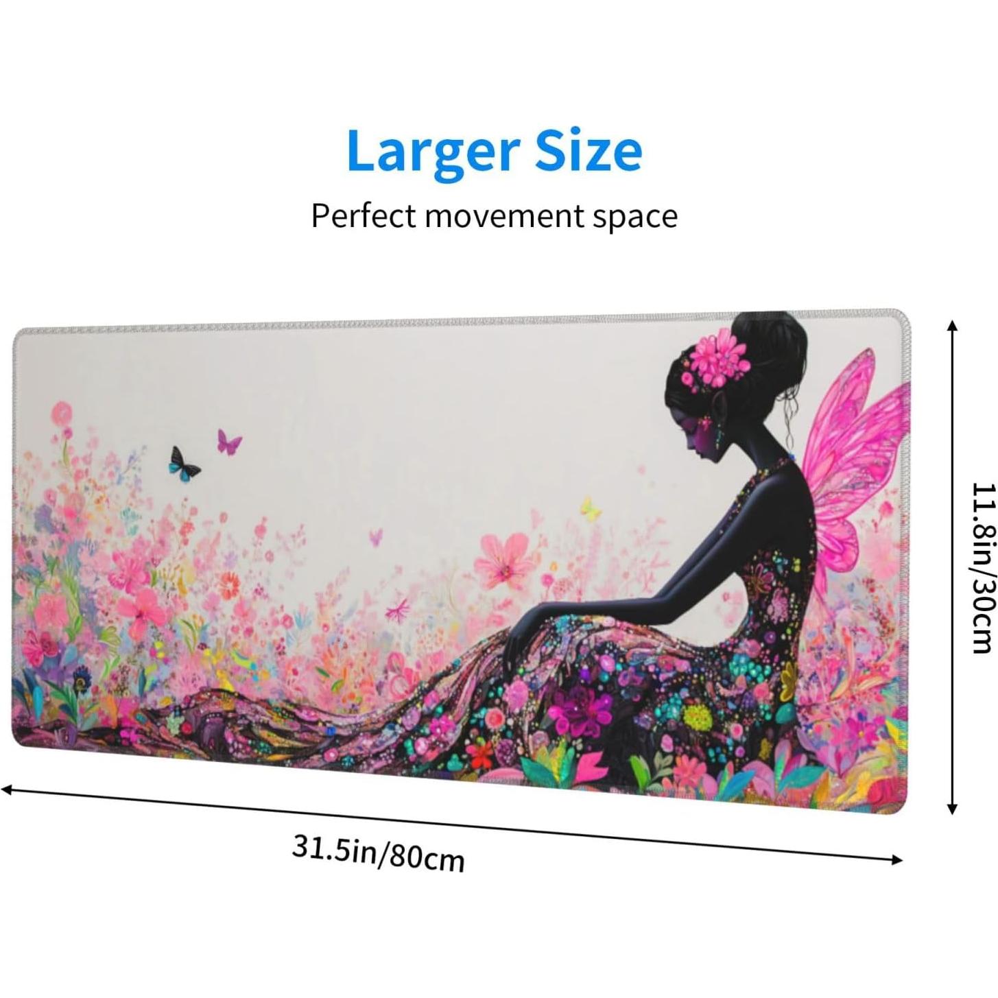 Alfombrilla de Ratón Grande Mqtzyiwx Rosa 80x30cm Antideslizante