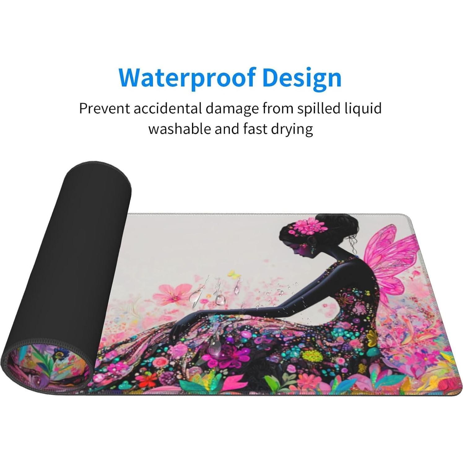 Alfombrilla de Ratón Grande Mqtzyiwx Rosa 80x30cm Antideslizante