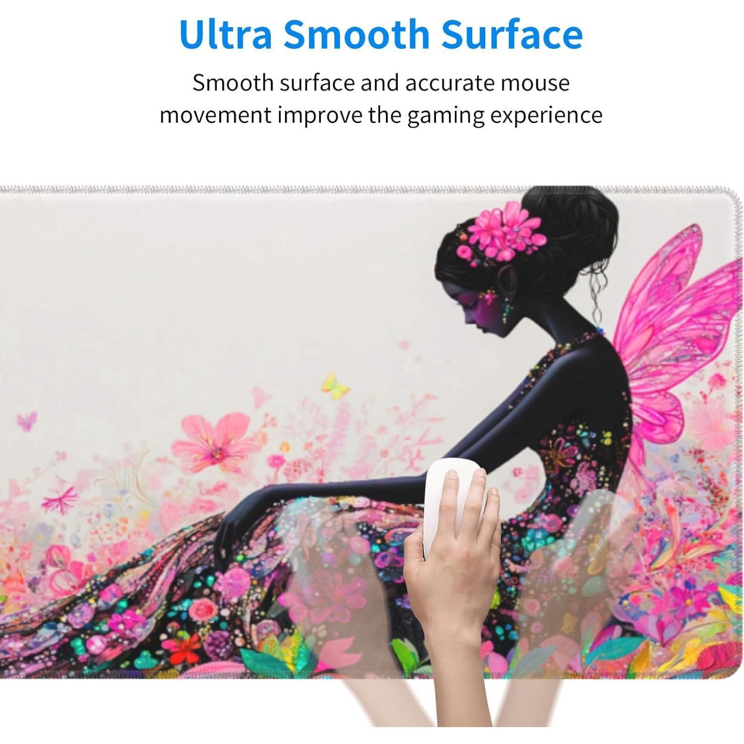 Alfombrilla de Ratón Grande Mqtzyiwx Rosa 80x30cm Antideslizante