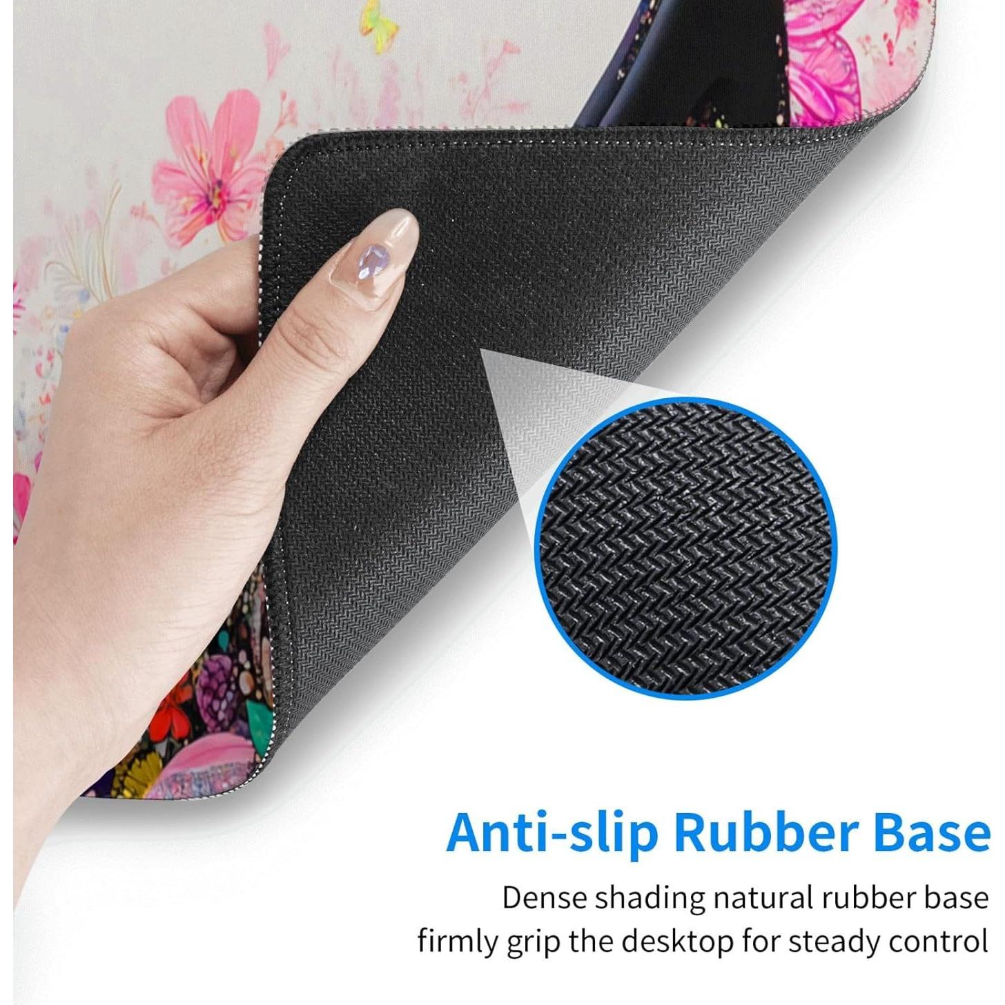 Alfombrilla de Ratón Grande Mqtzyiwx Rosa 80x30cm Antideslizante