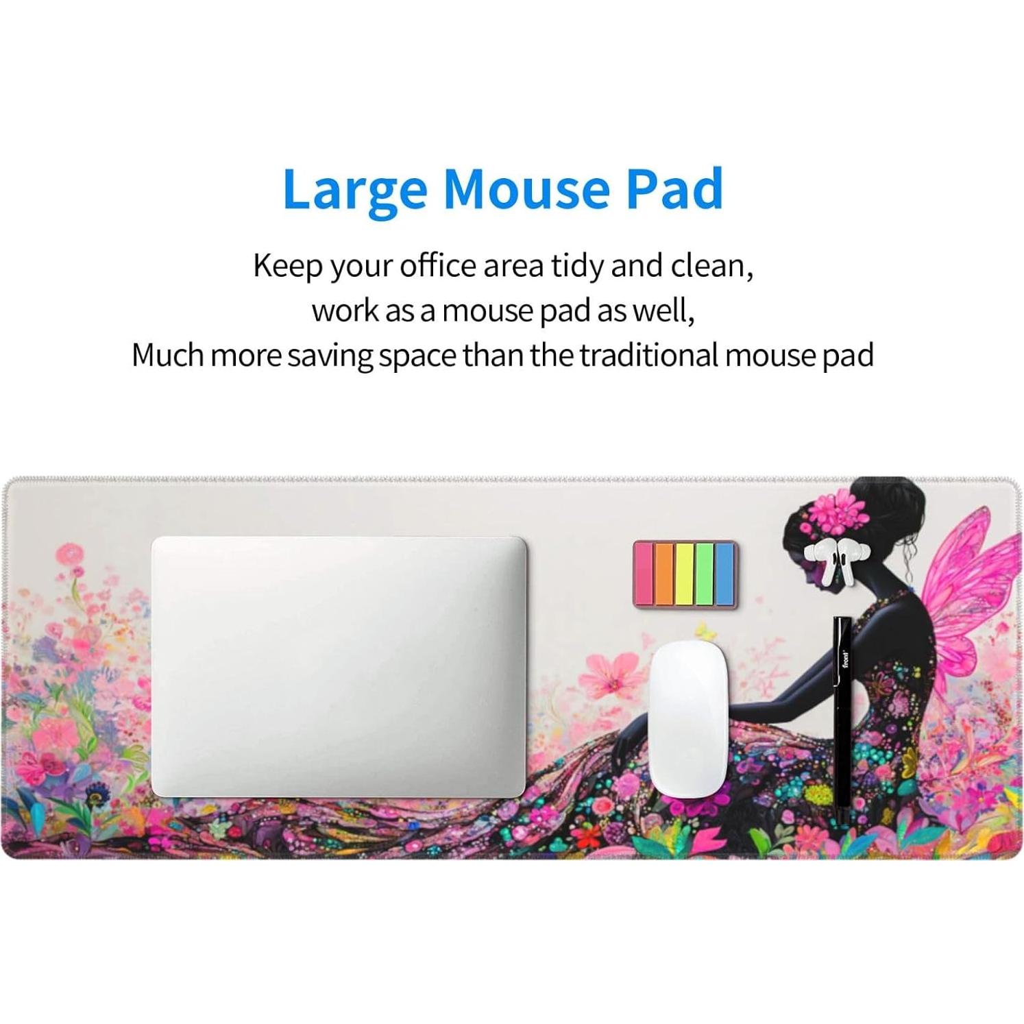 Alfombrilla de Ratón Grande Mqtzyiwx Rosa 80x30cm Antideslizante