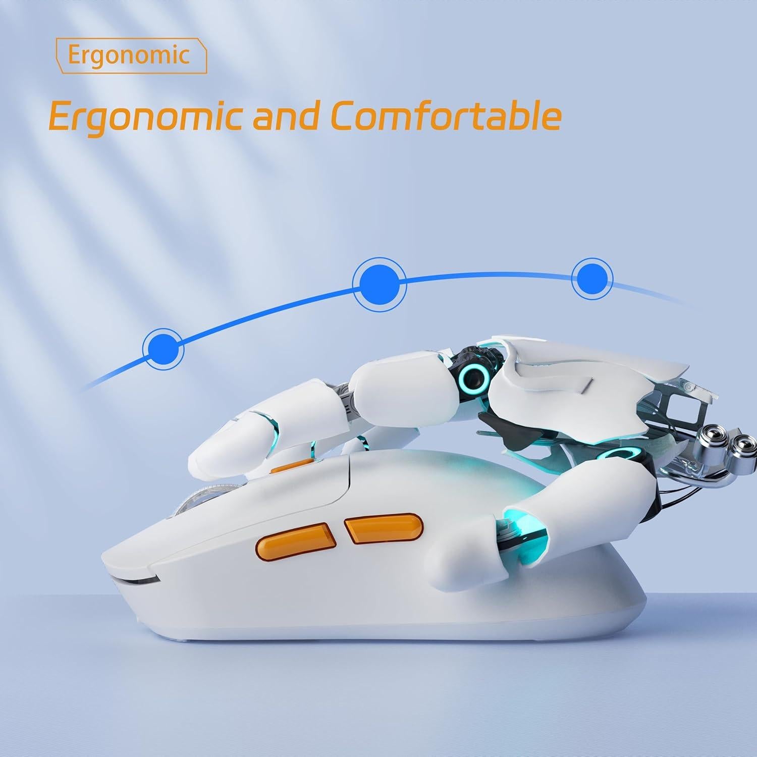 Ratón Inalámbrico Uiosmuph G01 Recargable USB C Ergonómico