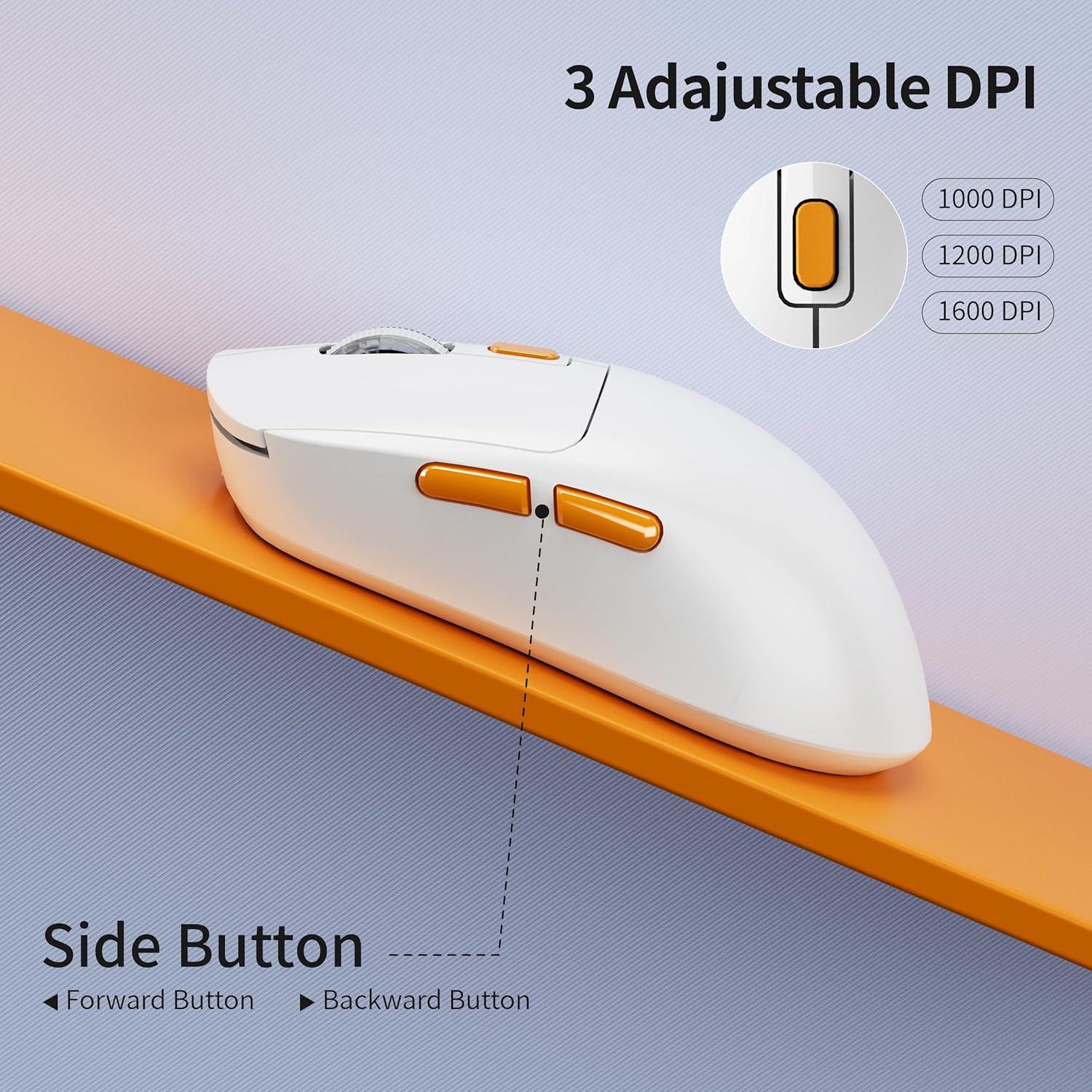 Ratón Inalámbrico Uiosmuph G01 Recargable USB C Ergonómico