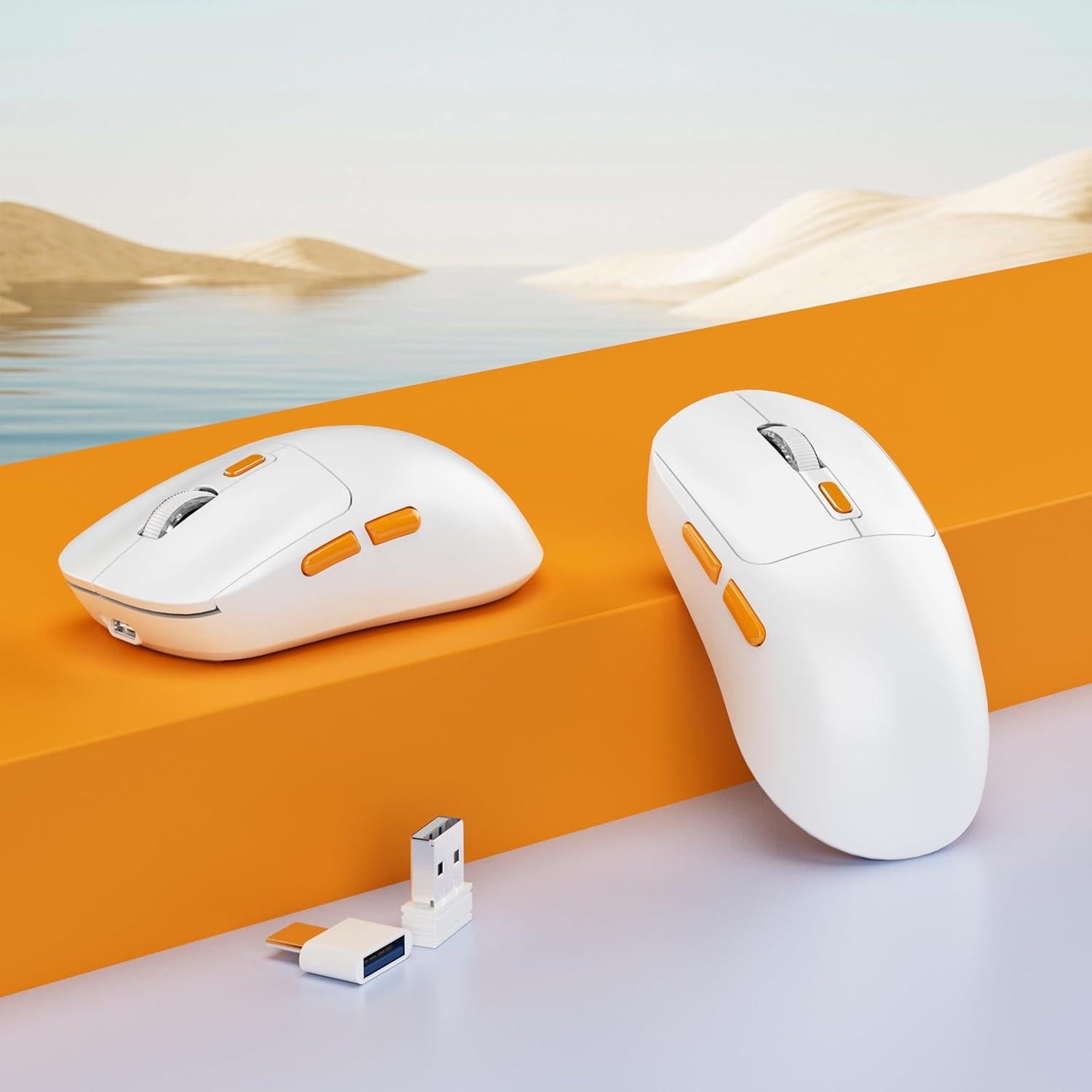 Ratón Inalámbrico Uiosmuph G01 Recargable USB C Ergonómico