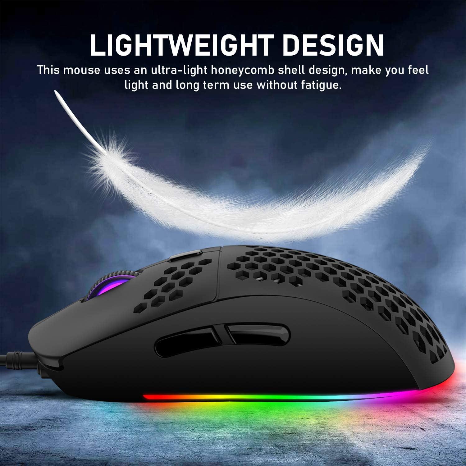 Combo Teclado Mecánico y Ratón Gaming LexonElec RGB 61 Teclas