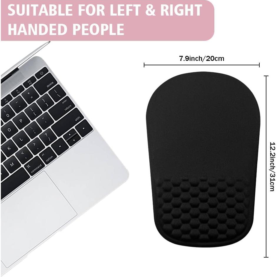 Alfombrilla de Ratón Ergonómica Heakdom con Soporte Negro