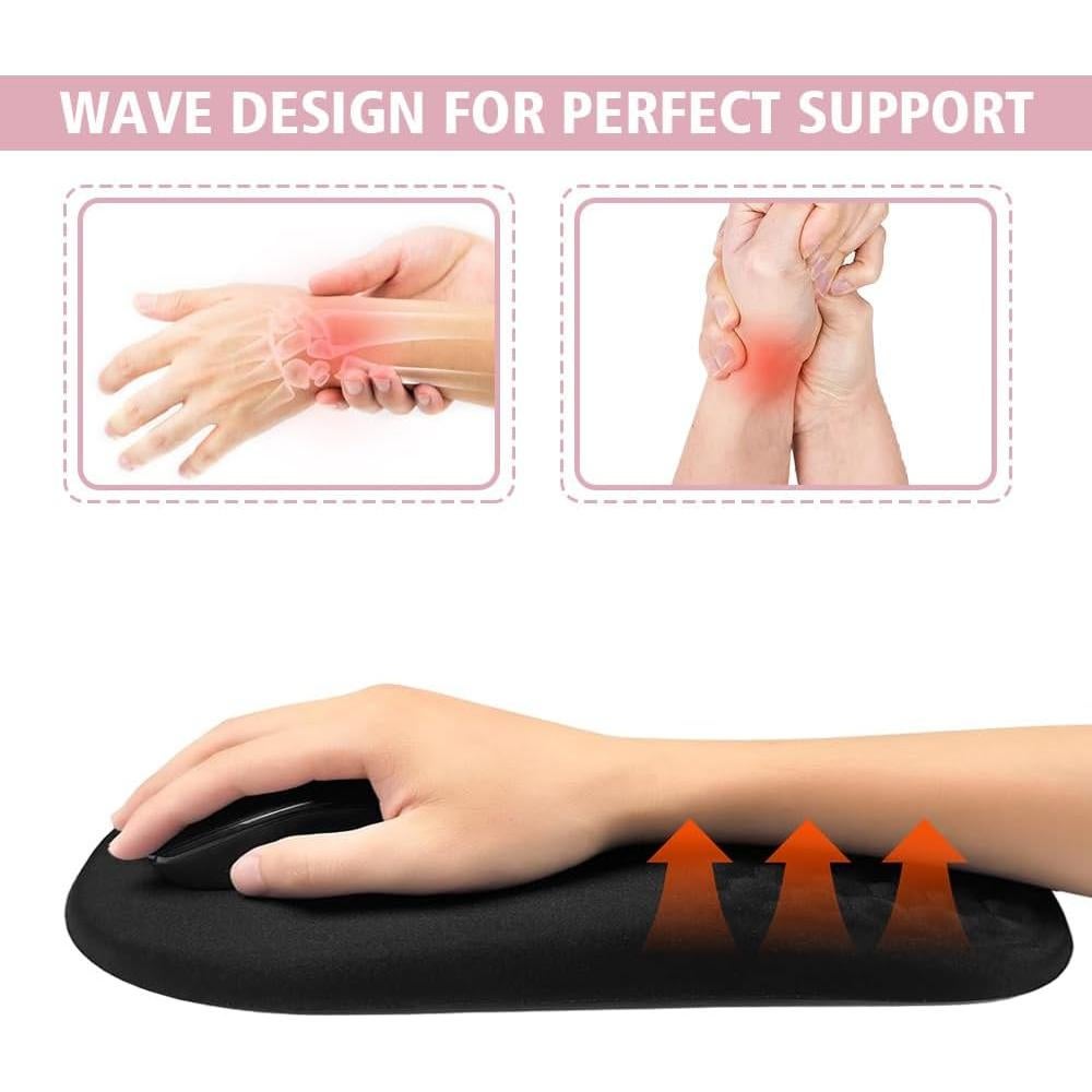 Alfombrilla de Ratón Ergonómica Heakdom con Soporte Negro