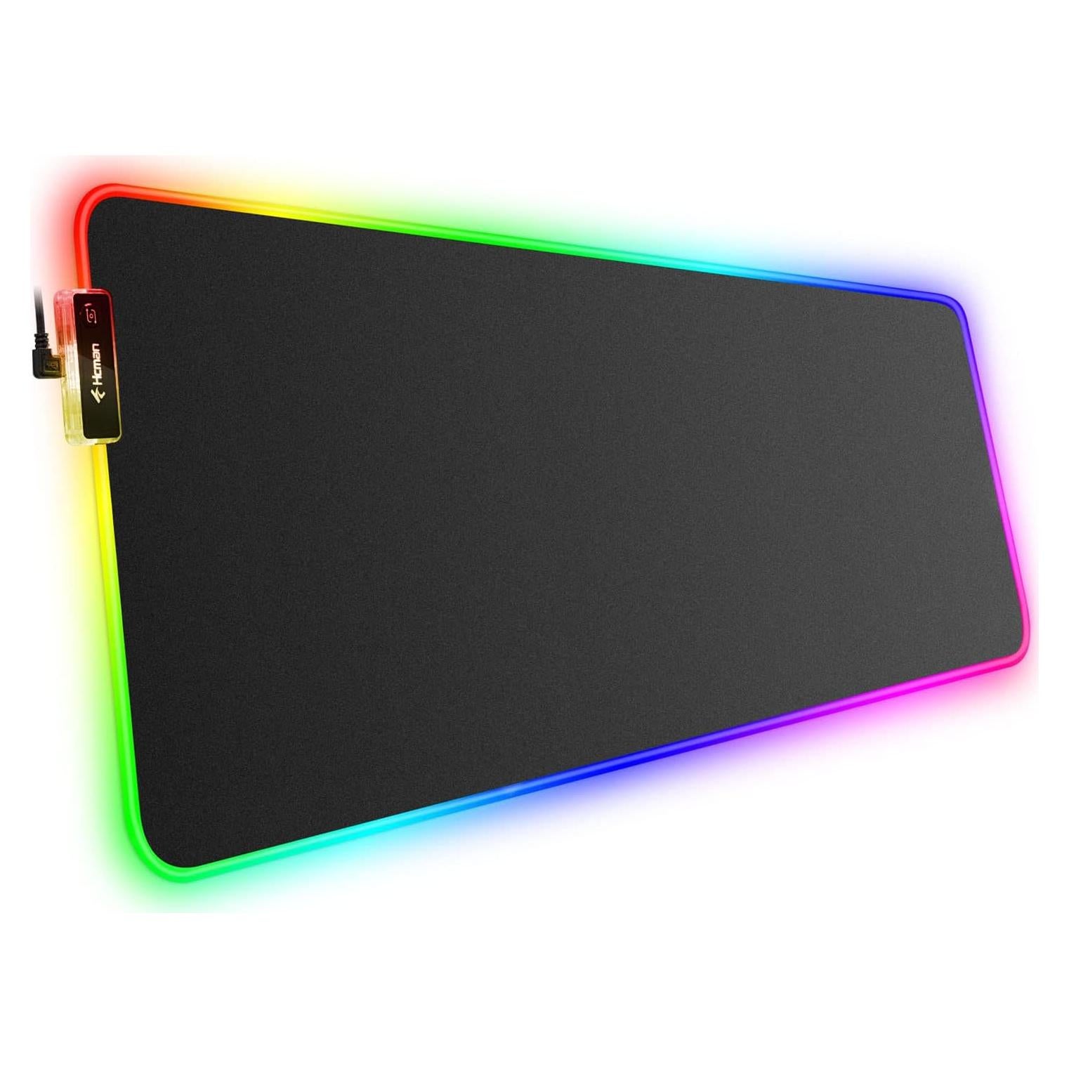 Alfombrilla de Ratón RGB Hcman XXL 80x30.5cm con Luz LED