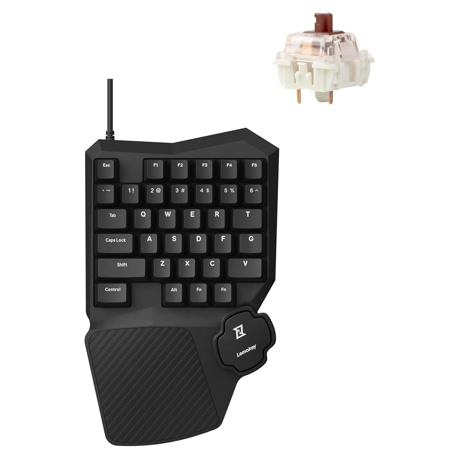 Teclado Mecánico Gaming Lemokey X0 35 Teclas Retroiluminado Rojo