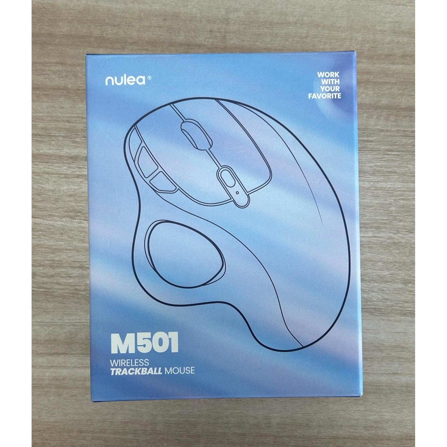 Ratón Trackball Inalámbrico Nulea M501 Ergonómico Rojo