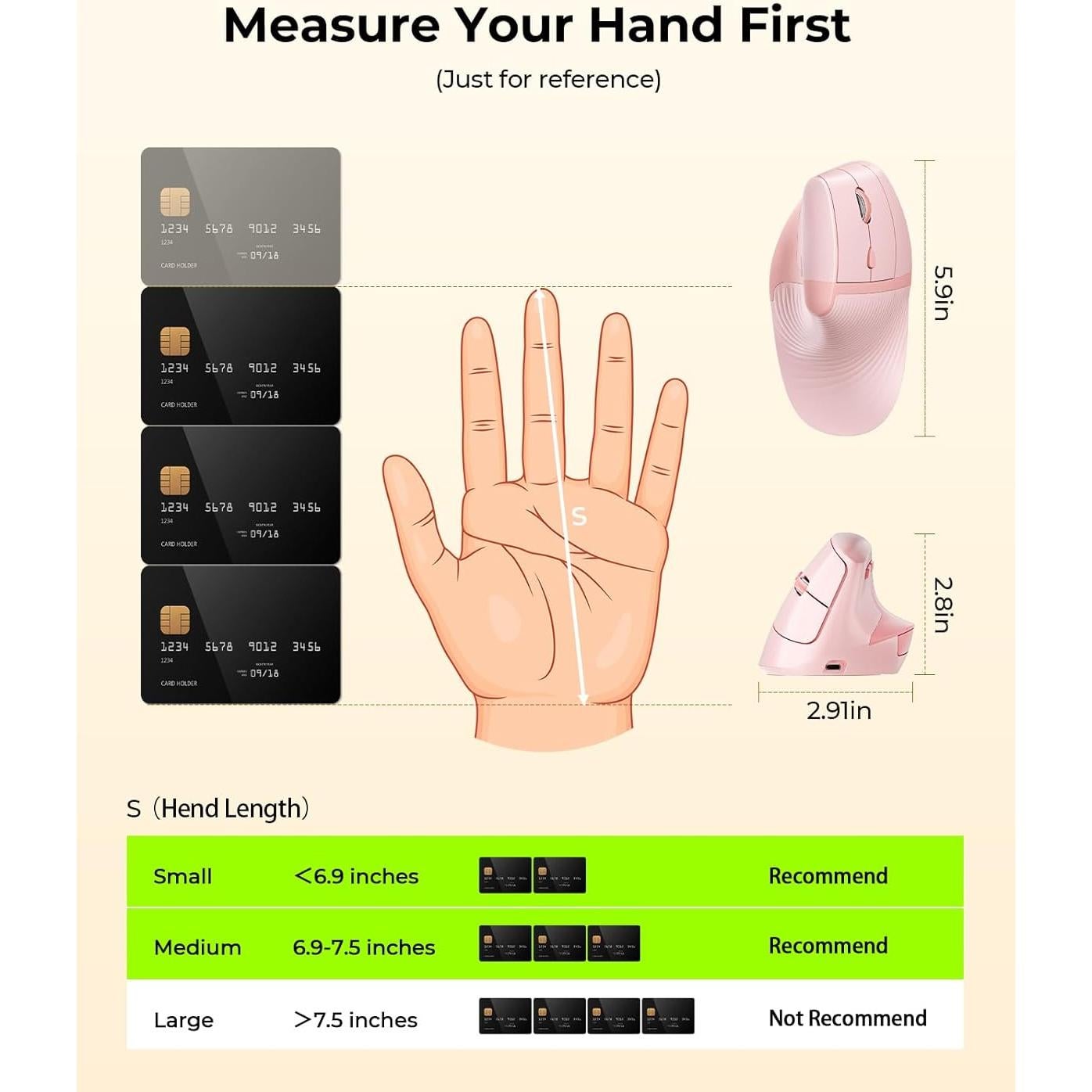 Ratón Ergonómico Inalámbrico seenda Rosa Vertical Recargable