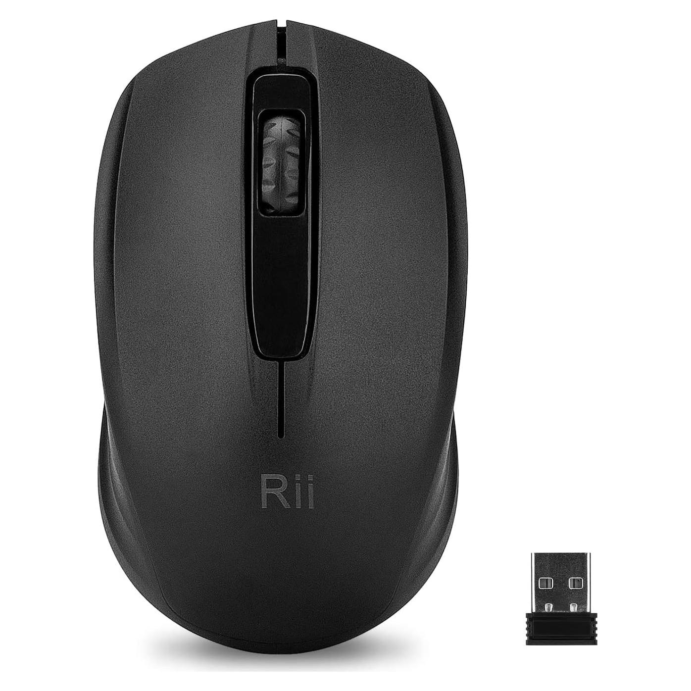 Ratón Inalámbrico Rii RM100 Negro para PC y Laptop