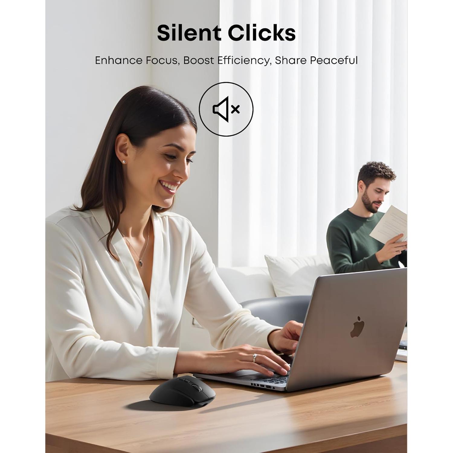 Ratón Ergonómico Recargable Ghajz 4800DPI Inalámbrico 3 en 1