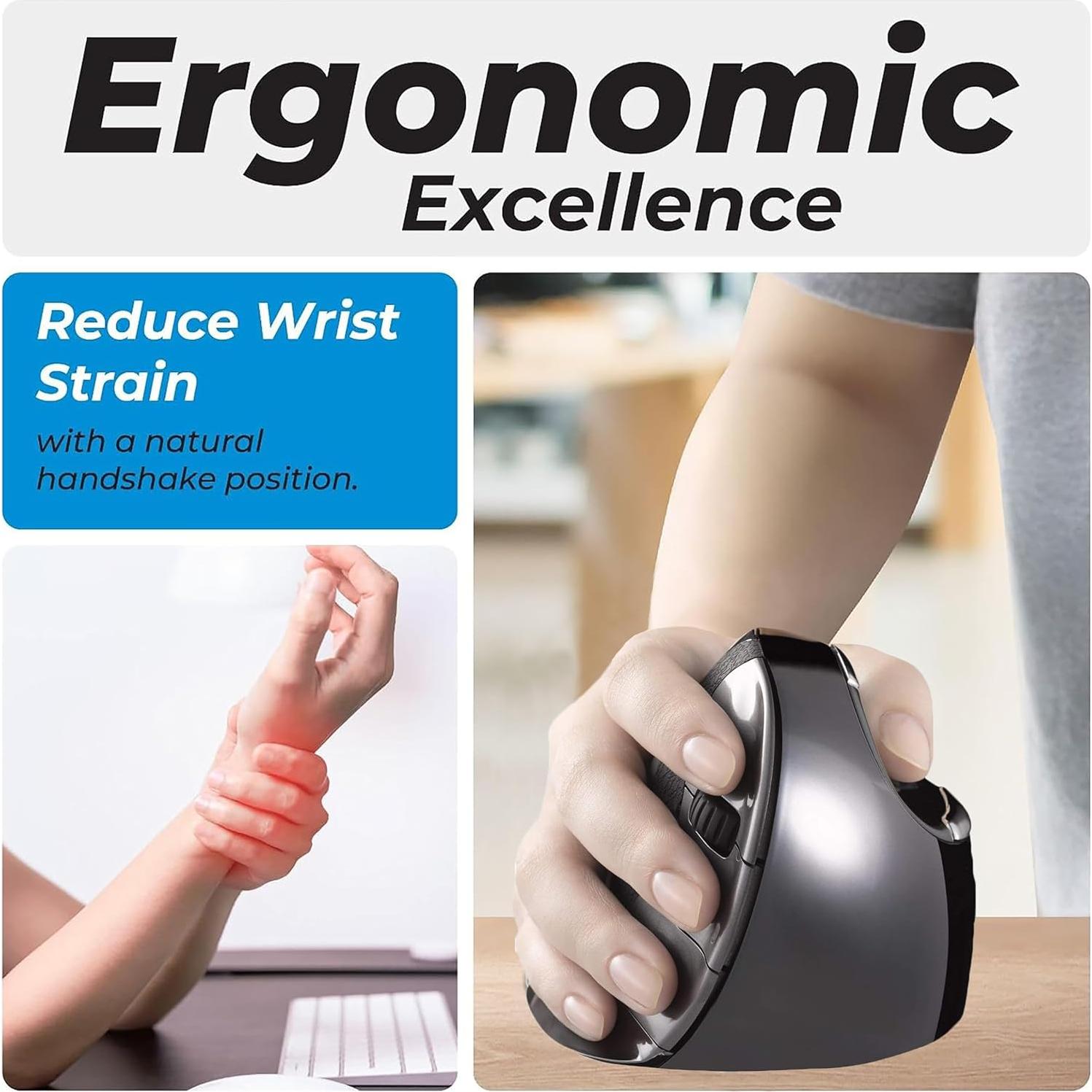 Ratón Vertical Ergonómico Evoluent VMDLW para Mano Izquierda