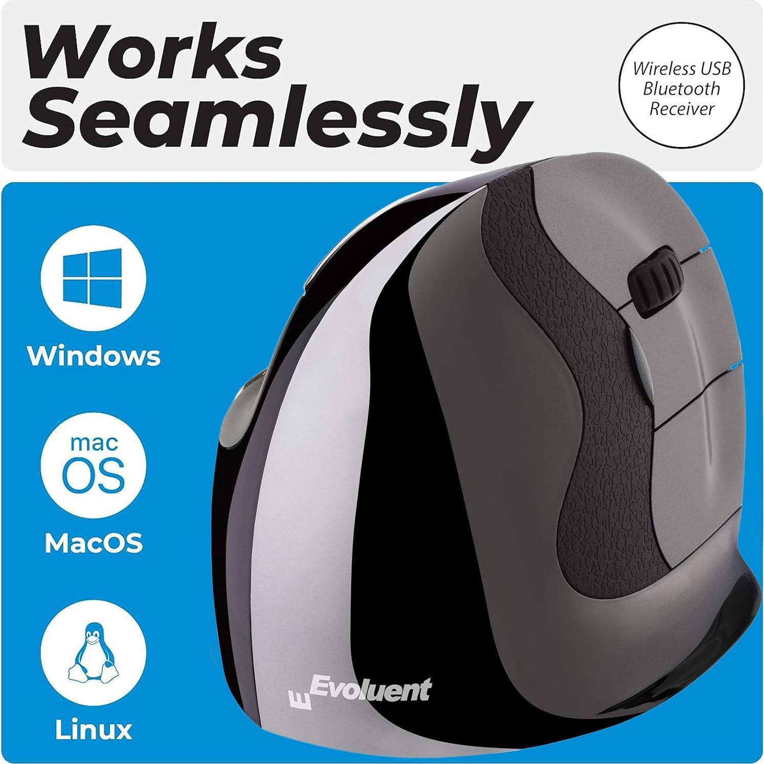 Ratón Vertical Ergonómico Evoluent VMDLW para Mano Izquierda