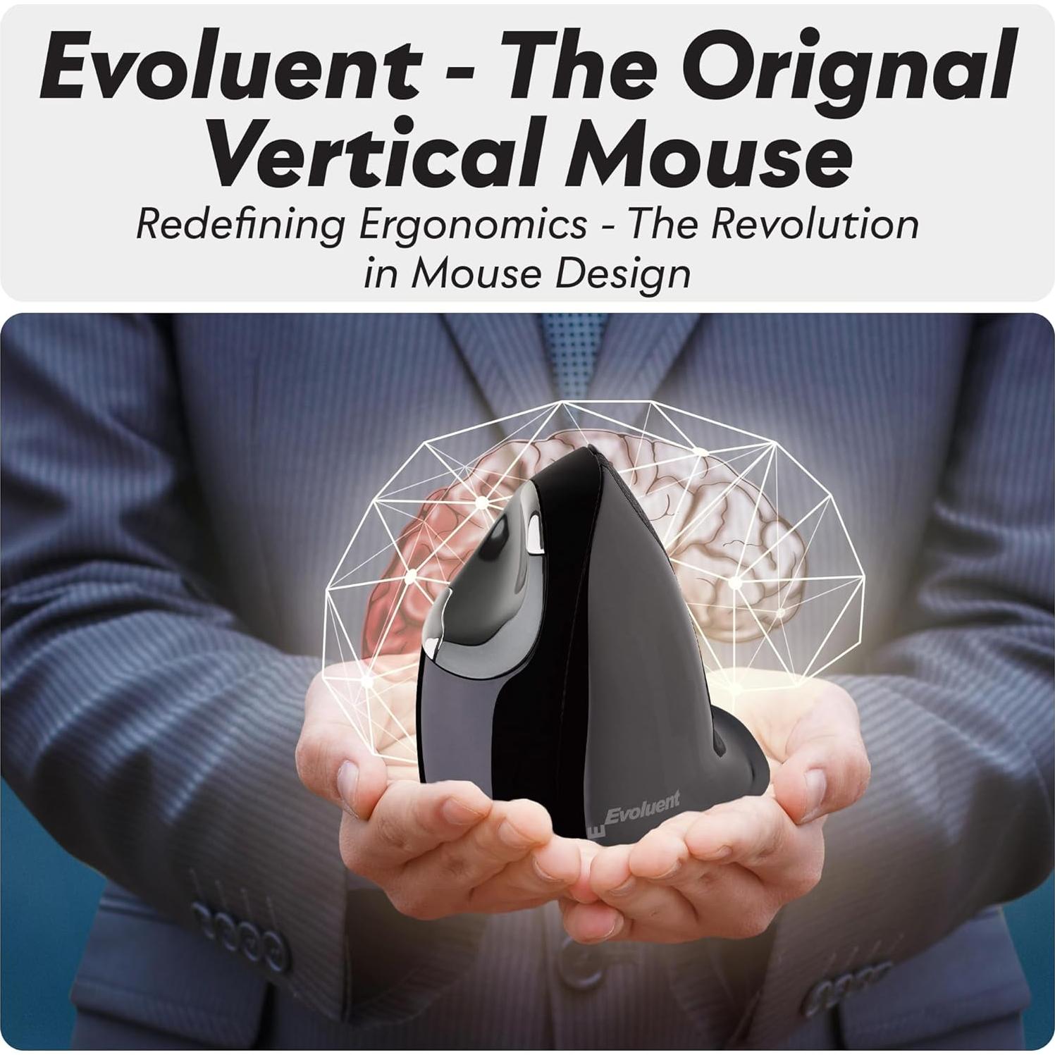 Ratón Vertical Ergonómico Evoluent VMDLW para Mano Izquierda