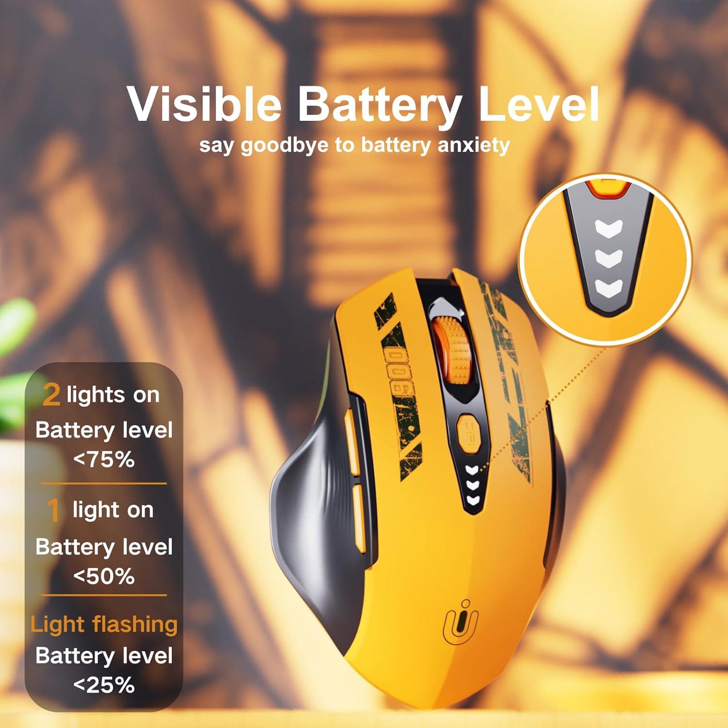 Ratón Inalámbrico Ergonómico Uineer U6 Bluetooth 5.0 Recargable