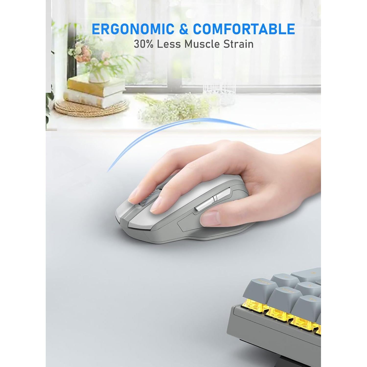 Ratón Inalámbrico E-YOOSO 4000 DPI Ergonómico 6 Botones