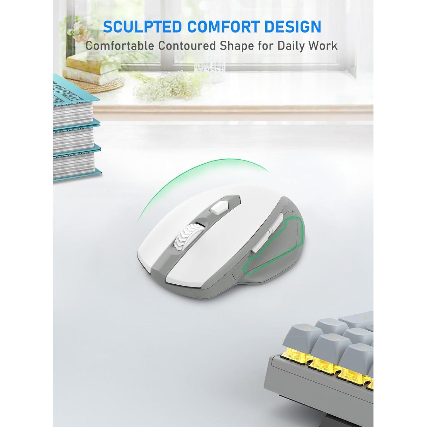 Ratón Inalámbrico E-YOOSO 4000 DPI Ergonómico 6 Botones