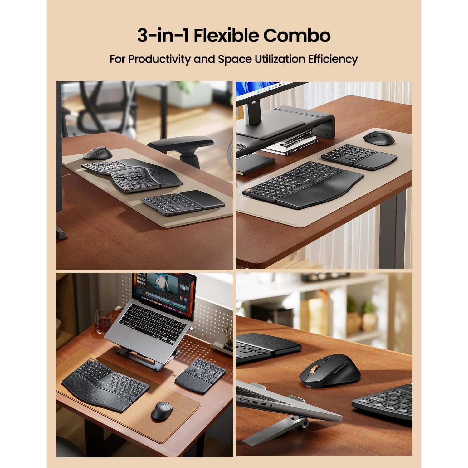 Combo Teclado y Ratón Ergonómico ProtoArc EKM04 Inalámbrico