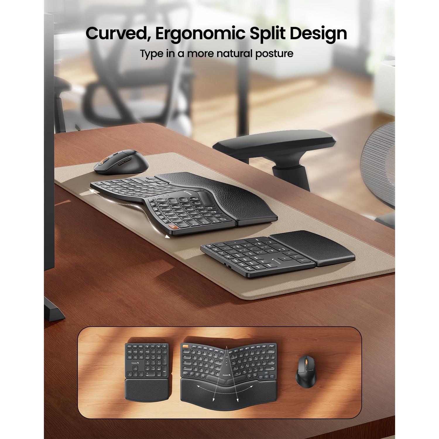 Combo Teclado y Ratón Ergonómico ProtoArc EKM04 Inalámbrico