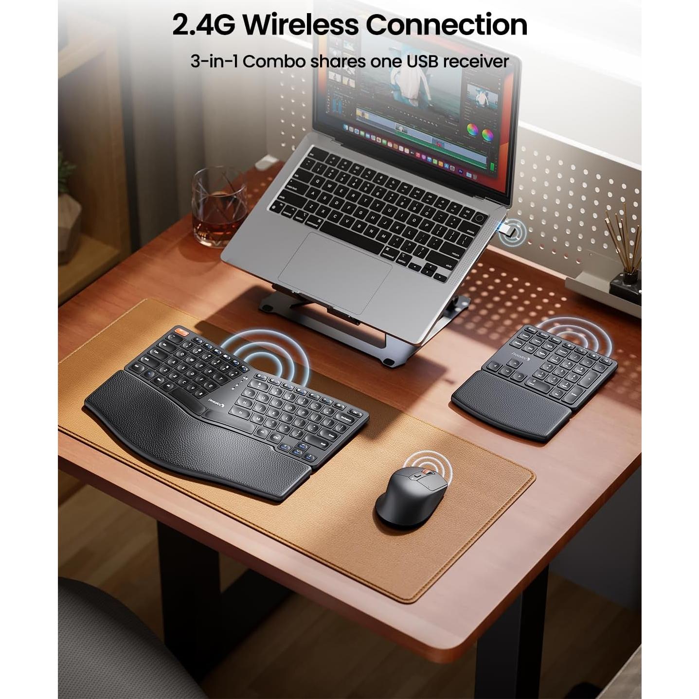 Combo Teclado y Ratón Ergonómico ProtoArc EKM04 Inalámbrico